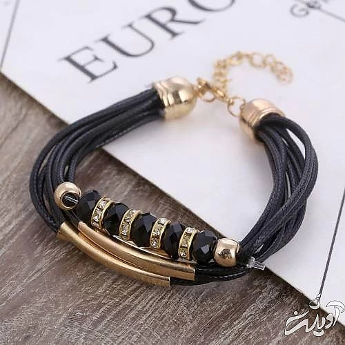 دستبند چرم طلا زنانه 